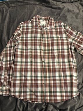Field & Stream Plaid Button-Down in Brown, Green & White